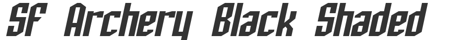 SF Archery Black Shaded font preview