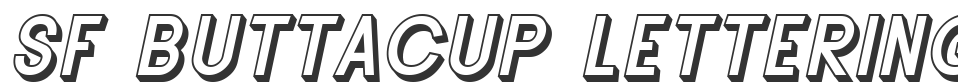 SF Buttacup Lettering Shaded font preview