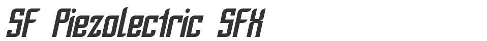 SF Piezolectric SFX font preview