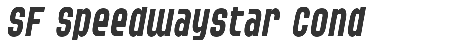 SF Speedwaystar Cond font preview