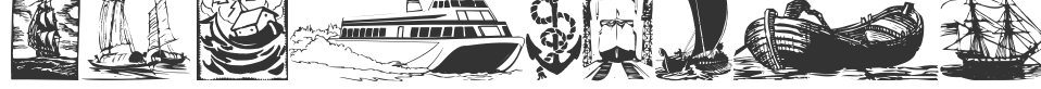 ShipsNBoats font preview