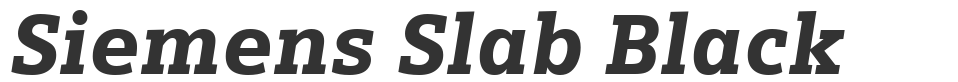 Siemens Slab Black font preview