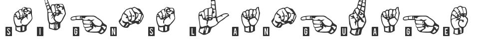 signs language tfb font preview