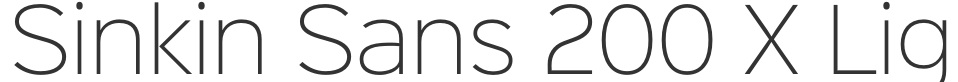 Sinkin Sans 200 X Light font preview
