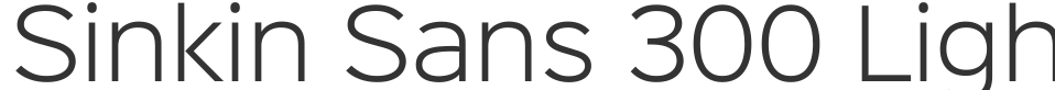 Sinkin Sans 300 Light font preview