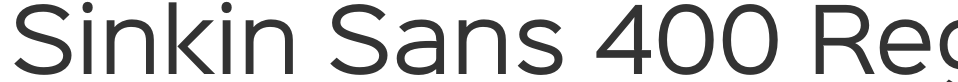 Sinkin Sans 400 Regular font preview