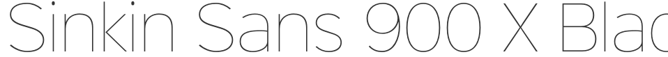 Sinkin Sans 900 X Black Italic font preview