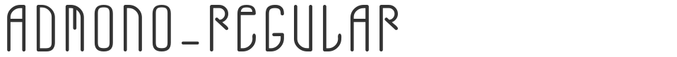 ADMONO-Regular font preview