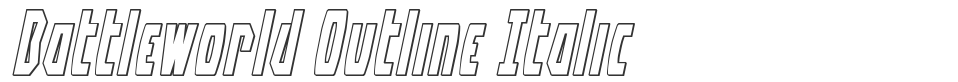 Battleworld Outline Italic font preview