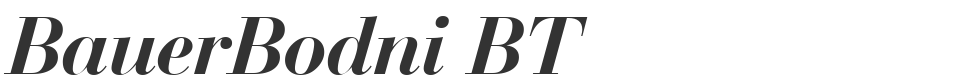 BauerBodni BT font preview
