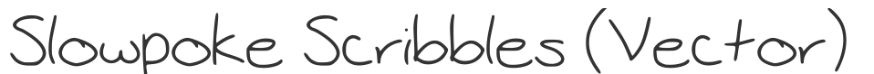 Slowpoke Scribbles (Vector) font preview