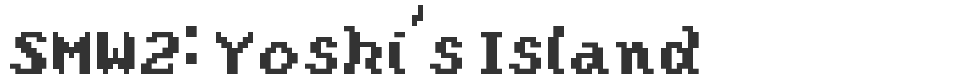 SMW2: Yoshi's Island font preview