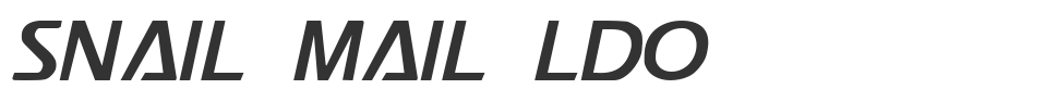 Snail Mail LDO font preview