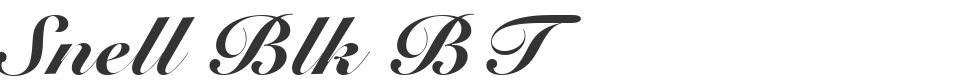 Snell Blk BT font preview