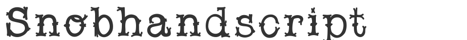 Snobhandscript font preview