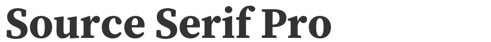 Source Serif Pro font preview