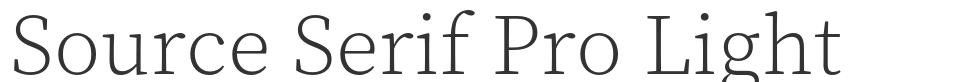 Source Serif Pro Light font preview