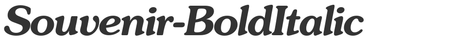 Souvenir-BoldItalic font preview