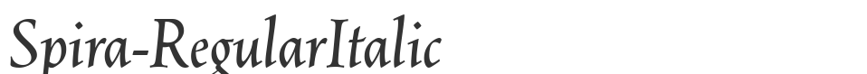 Spira-RegularItalic font preview
