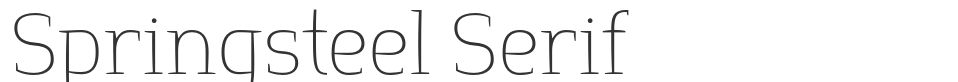 Springsteel Serif font preview