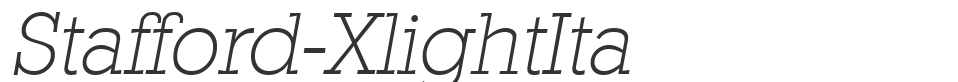 Stafford-XlightIta font preview