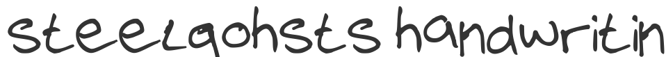 steelgohsts handwriting font preview
