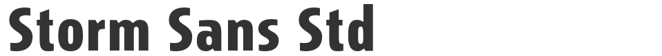 Storm Sans Std font preview