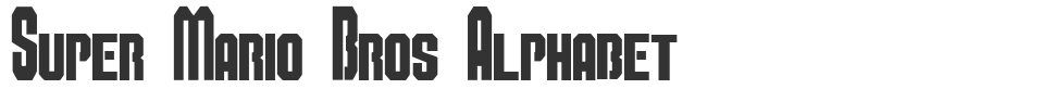Super Mario Bros Alphabet font preview