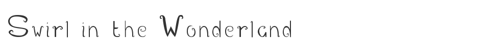 Swirl in the Wonderland font preview