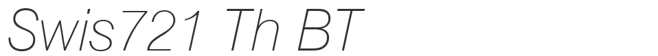 Swis721 Th BT font preview