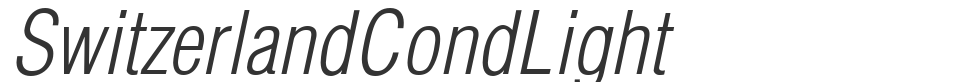 SwitzerlandCondLight font preview