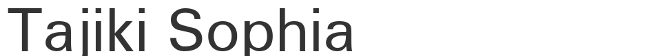 Tajiki Sophia font preview