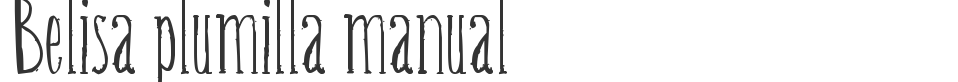 Belisa plumilla manual font preview