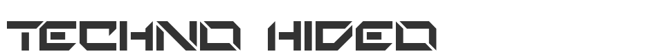 Techno Hideo font preview