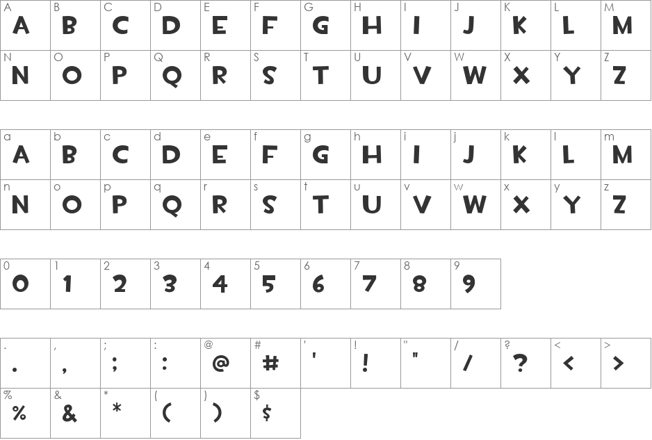 TF2 Build font character map preview
