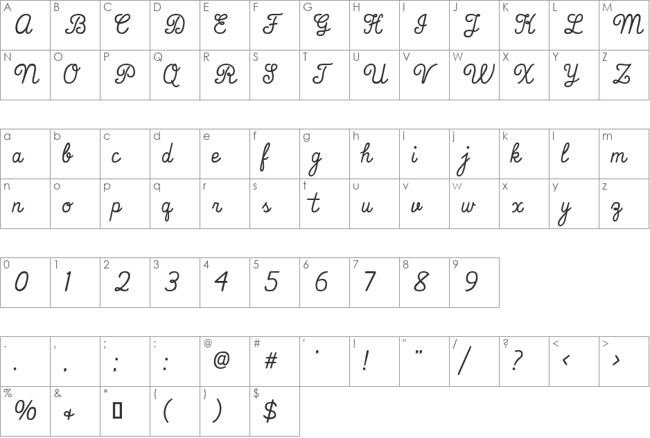 That's Font Folks! font character map preview