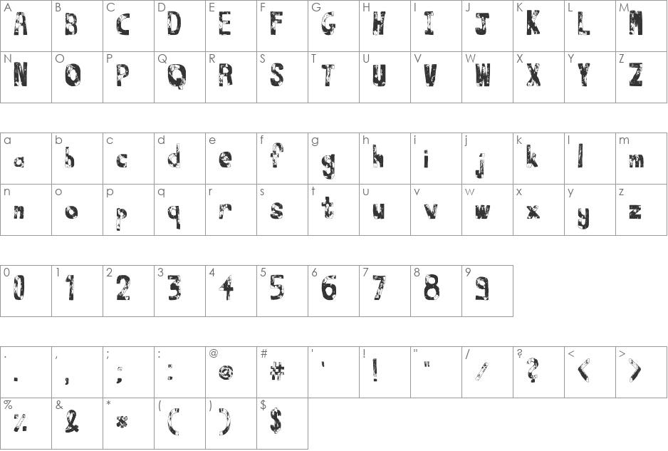 That's it! font character map preview
