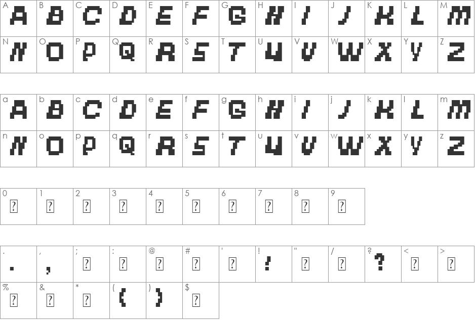 The Other Brothers font character map preview