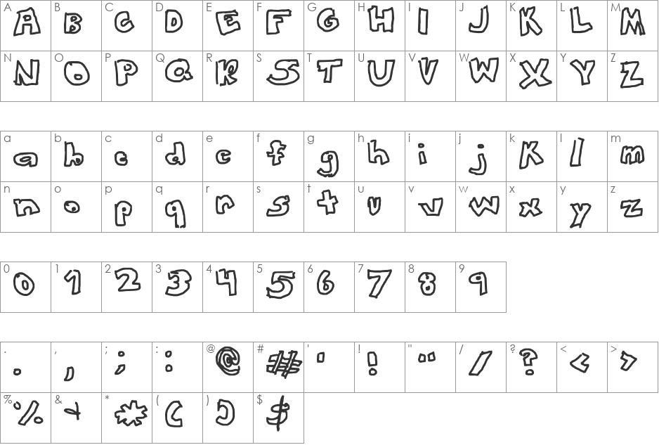 This Font Looks Awesome font character map preview