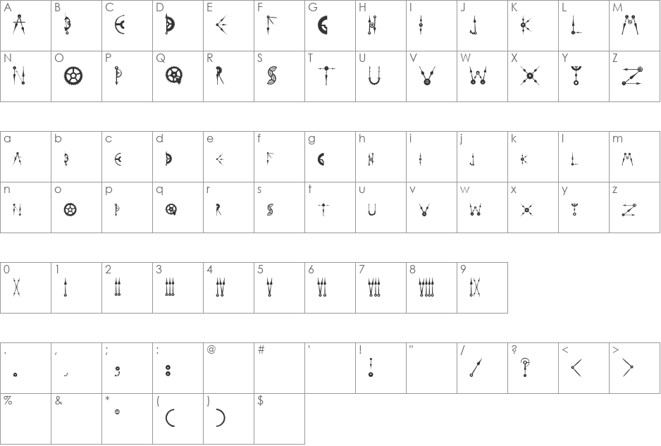 Time to get a Watch font character map preview