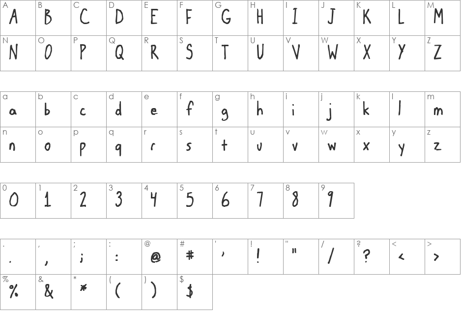 Times New Rhombus font character map preview