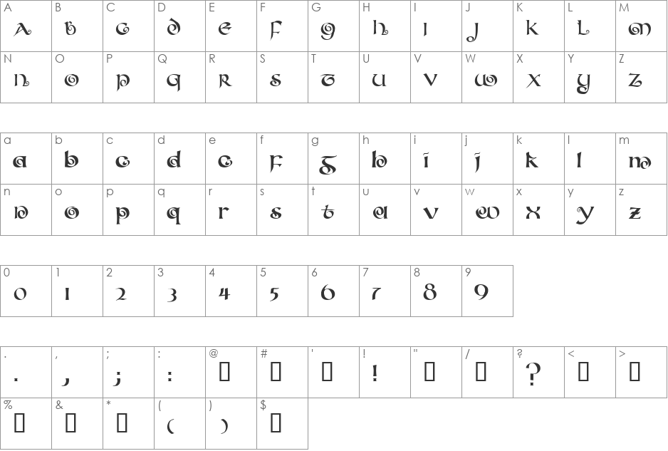 Toilet Paper font character map preview