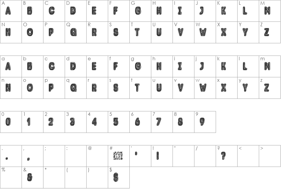 Trolle font character map preview