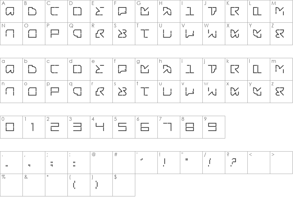 typecube font character map preview