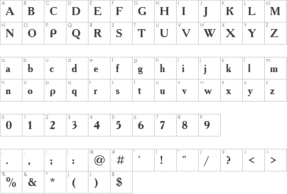 Uk_Academy font character map preview