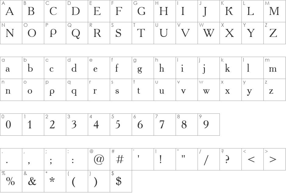Uk_Academy font character map preview