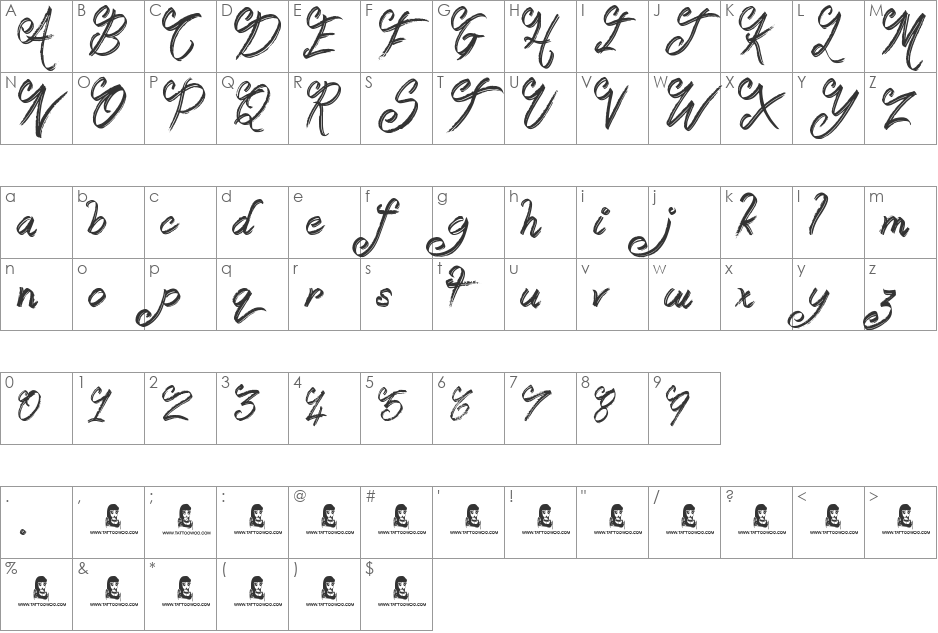 Best font character map preview