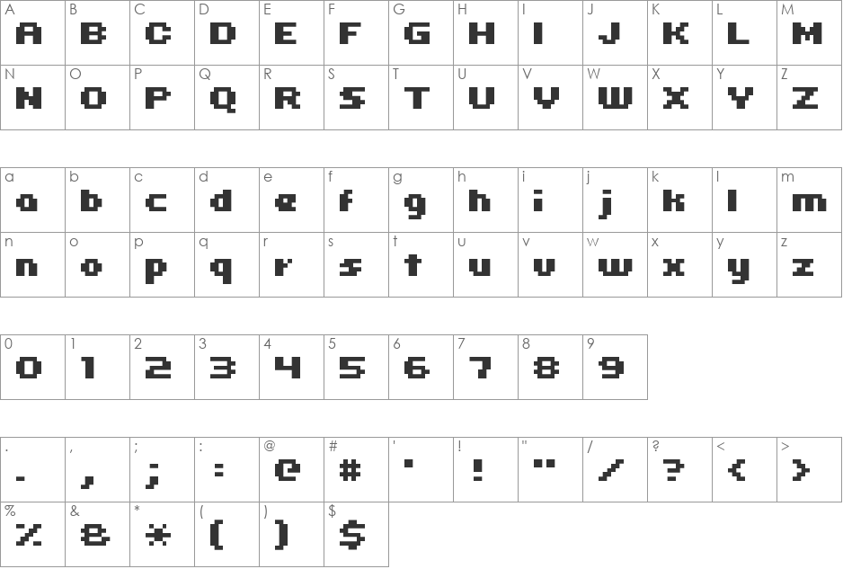 uni 05_63 font character map preview