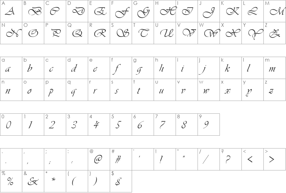 Better Off 1 font character map preview