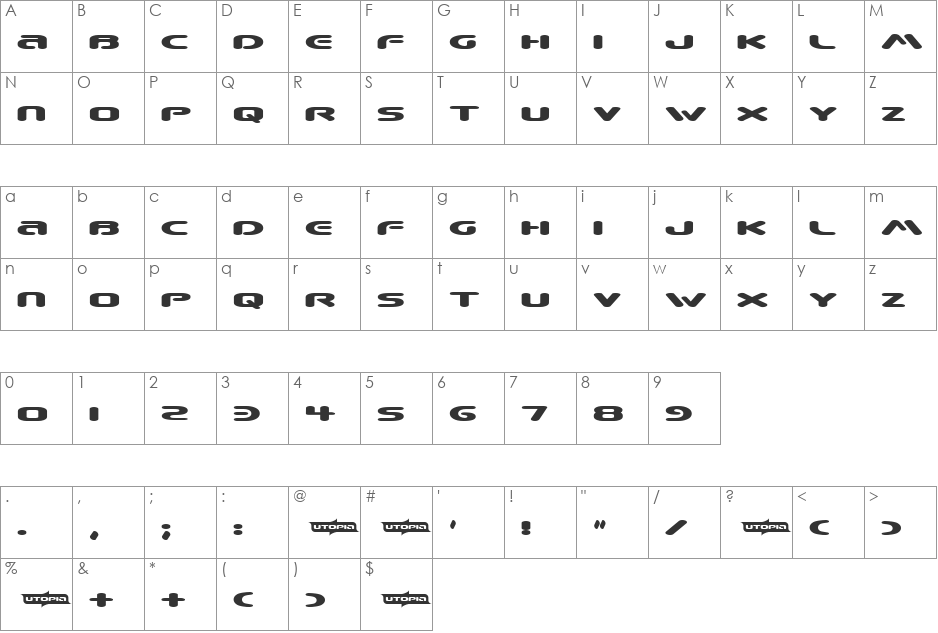 Beware font character map preview